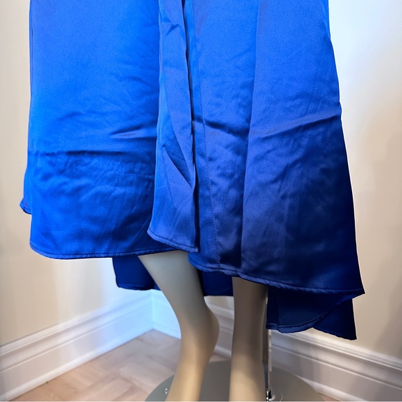 Max Studio blue satin skirt - Picture 6 of 10